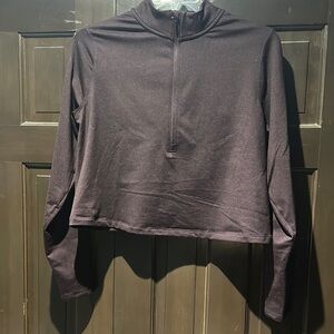 Women's Burgundy Quarter-Zip Top